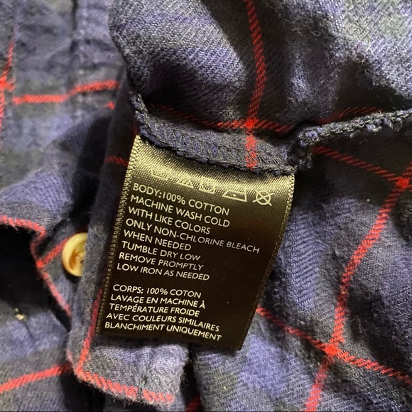 BDG Urban Outfitters Blue Red Plaid Flannel Button Up Shirt - Picture 5 of 5